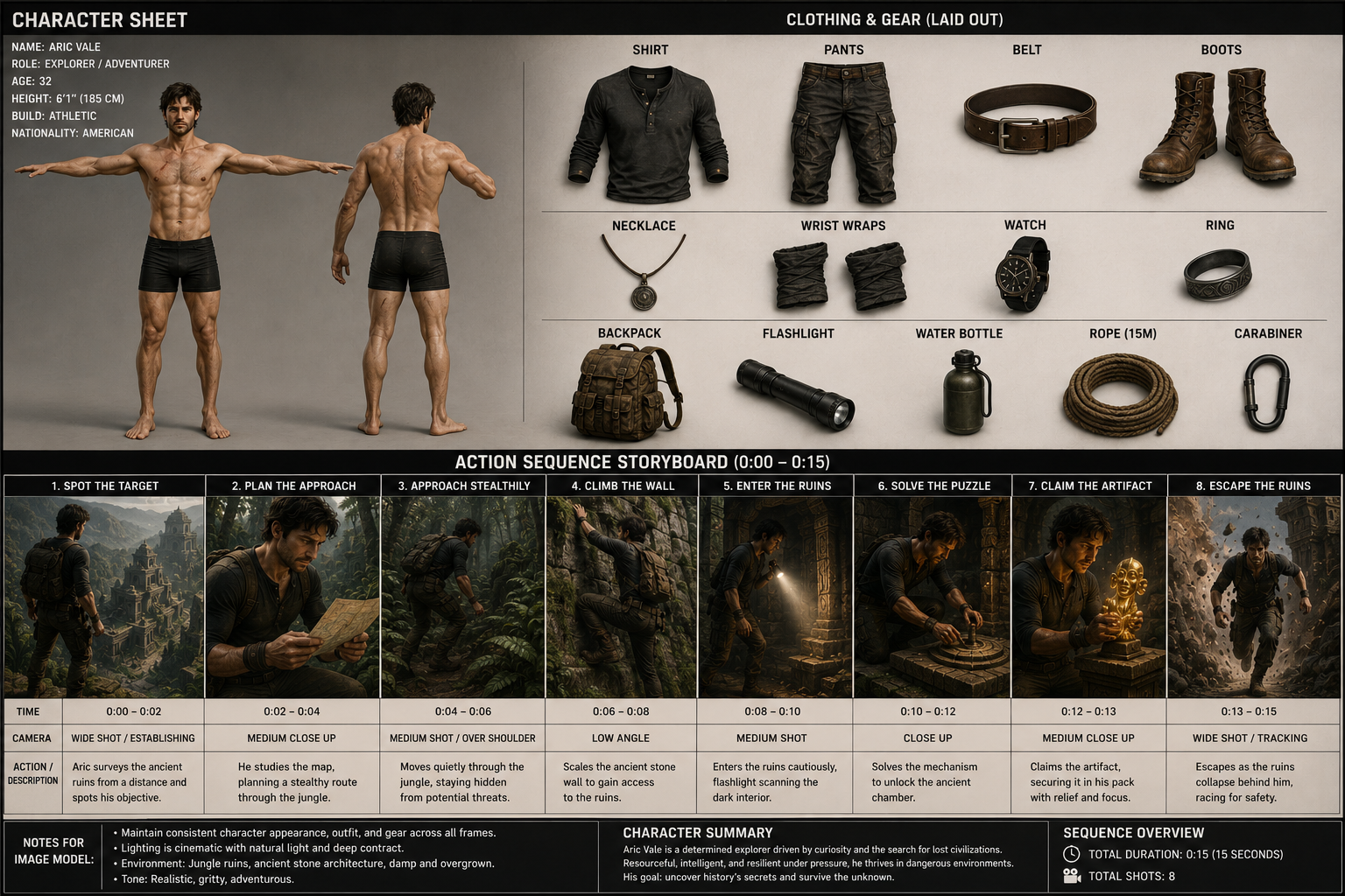 Storyboard Reference Character sheet + storyboard reference